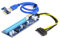 chenyang PCI-Express X1 auf X16 GPU Riser Card Adapter mit USB 3.0 ＆ SATA Netzkabel