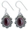 Ohrringe 925 Silber Granat roter Stein Edelstein Ohrhänger echt Silber Damen Sterling Silber Hänger Geschenk (MOH-113-02)
