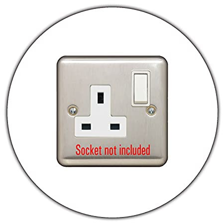 DSD Supplies ltd. Socket Surround, Single Round Acrylic Back Panel, Hygienic Circle Wall Cover, Trim, Back or Finger Plate Frame, Colour:White