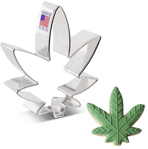Marihuana-Keksausstecher in Kanabisform Hanf Blatt Ausstechform, 8,9 cm von Ann Clark Cookie Cutters