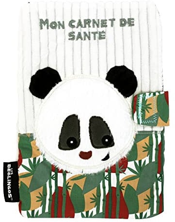Les Déglingos - Rototos Le Panda - Protège Carnet de Santé - Bébé et Enfant - Peluche - Ultra Doux - Ludique- Cadeau de Naissance