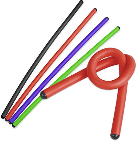 Andalus Twist Rubber Ties, 17-Inch Reusable Twist Ties in Assorted Colors - Holds Up to 110 Pounds (4 Pack)