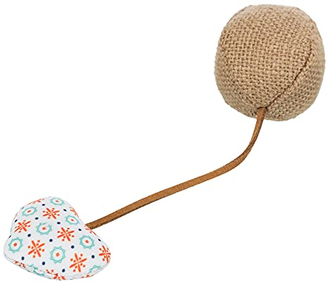 TRIXIE 40781 Ball mit Herz, Jute/Stoff, Katzenminze, ø 4,5 × 18 cm