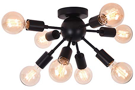 OYIPRO Sputnik Deckenleuchte 8-Flammig Kronleuchter Modern Deckenlampe E27 Lampenfassung Metall für Esszimmer Zimmer Wohnzimmer Küche Restaurant