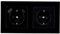 Jung SCHUKO USB-Steckdose Typ AC (3A) Komplett-Set Serie A: 1x USB-Steckdose A152015CASW und 1x Steckdose A1520KISW und 2-fach Rahmen A5582BFSW Schwarz