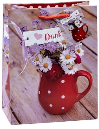 TSI Geschenktüten DANKE, 3er Packung, Größe: Mittel (HxBxT 23 x 18 x 10 cm), Art. Nr. 82015-5