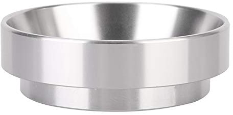 Espresso Maker Dosing Ring, 58mm Coffee Powder Dosing Rings Funnel Adjustable Continuous Device Moka Aluminum Alloy Pot Portafilter Grinder Distributor Tool for Machine Brewing Bowl Home Silver