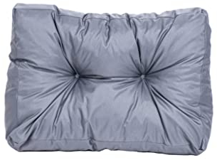TexDeko® Garden Seitenkissen 60x40x20/10cm wasserabweisend UV - beständig gesteppt Premium Kissen für Europaletten In- & Outdoor Palettenpolster (Grau)