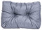 TexDeko® Garden Seitenkissen 60x40x20/10cm wasserabweisend UV - beständig gesteppt Premium Kissen für Europaletten In- & Outdoor Palettenpolster (Grau)