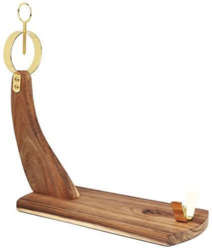 Resafy Ham Stand for Carving Spanish Hams and Italian Prosciutto,Ham Rack Holder for Slicing Acacia Wooden with Non-slip Pads,Stable Sturdy Wood Board