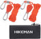 HIKEMAN 4mm Reflektierend Abspannseile Seil - 4M Leichte Abspannleine Zeltschnur mit Spanner Einsteller für Zelt Zeltplane Camping (Orange)