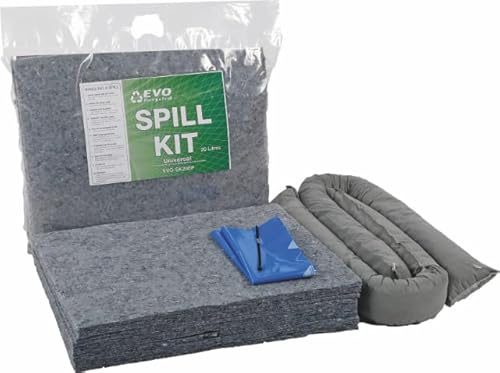 20 Litre EVO Break Pack Spill Kit - Suitable for Hydraulics, Oils, Coolant, Fuels and Mild Acids