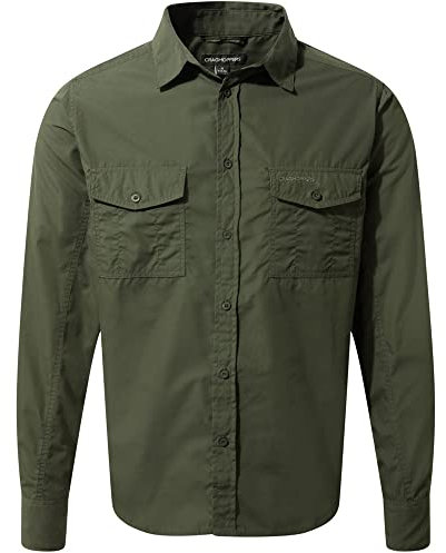 Craghoppers Expert Damen Kiwi Langarm-Wandershirt, Dunkles Zederngrün, 38