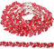 VICASKY Marquise Strass Blumenkette Kleidung DIY Kette Strasssteine ​​zum Basteln Handwerk Nähen Strass Kette Bunte Vorhänge Glitzervorhänge Die Kette Kristall Braut Rot