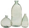 J-Line by Jolipa Vase Dame Jeanne Haut en Verre Vert 33x33x73 cm