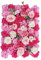 Ronyme Fleur Artificielle Mur Panneau Fond Panneau Floral Panneau Toile de Fond pour la fête de Mariage Saint Valentin décoration, Rose Rouge Rose