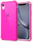 Svanove Designed for iPhone XR Case Clear, Neon Vibrant Bright Color, Transparent Protective Jelly Silicone Case for Women Girl Cute, Soft Flexible TPU, Thin Slim, Hot Pink