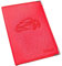 Ugozen Pochette Carte Grise, Accessoire Porte Papier Voiture + Etui de Protection Trensparent (inclu) Fabrication FRANÇAISE - Rouge