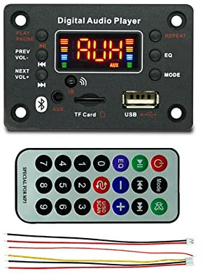 SAHROO Module Lecteur MP3 Compatible Bluetooth JQ- avec Amplificateur de Carte DéCodeur Amplificateur Module Radio FM de Voiture