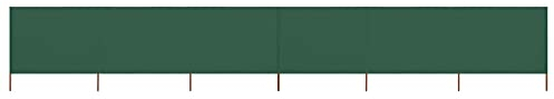 ZEYUAN 6-teiliges Windschutzgewebe, Zaun Sichtschutz, Sichtschutz Garten, Windschutz, Gartensichtschutz, Bauzaun Sichtschutz, Terassen Sichtschutz, 800 x 120 cm Grün