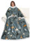 Catalonia Classy Flauschig Kuscheldecke mit Ärmeln Warm Weihnachten Geschenk für Frauen Herren, Flauschige Sherpa Tragbare Decke mit Ärmeln, Wohndecke zum Anziehen Erwachsene, 185 x 140 cm Hund Grau