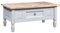 ADWOA Couchtisch Mexiko-Stil Kiefernholz Grau 100x60x45 cm Designer Couchtisch Couchtisch Landhausstil
