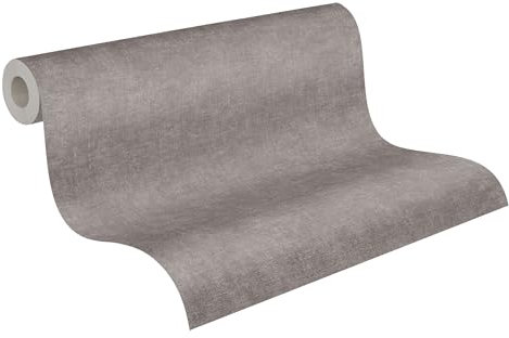 A.S. Création Smart Surfaces Einfarbige Vliestapete in Putzoptik 10,05 m x 0,53 m - Dunkelgrau - einfarbige Wandtapete für verschiedene Räume Made in Germany - 395661