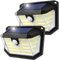 MUEZDUR Outdoor Solar Lights, 230 LED Solar Security Lights Outdoor Garden Light with Motion Sensor, 3 Modes Solar Powered Wall Light for Fence, Front Door, Garage, Shed (2 Pack)