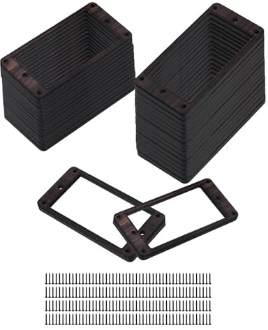 Yibuy Humbucker Tonabnehmer aus Palisander, Montagering, leicht, 9,2 x 4,5 x 0,9 cm, 100 Stück