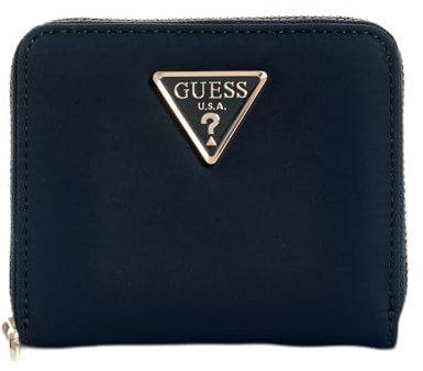 GUESS Damen Eco Gemma Small Zip Around Wallet Bifold, Marineblau, Einheitsgröße