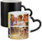 Getagift Personalised with Your Photo/Multi Photo Collage Mug, Ceramic Heart Handle Colour Changing Magic Mug, Memorable Gift for Family, Friends, Birthday, Anniversary. (5 Photo)