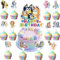 Dog Tortendeko 25 Stück Cupcake Toppers Kindergeburtstag Deko, Cupcake Toppers Kuchen Deko für Junge Mädchen Kinder Geburtstag Party Dekorationen