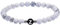 Wycian Partner Armband, Herren Armband 6mm Perlen Magnesit Kristall Weiß Metalllegierung Elastische Perlen mit Buchstabe Z 17cmx6mm Elastisch 1er Naturstein
