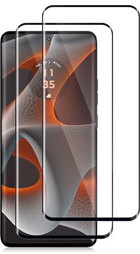 HeeYeal Protector de Pantalla Compatible con Motorola Edge 50 Pro, [2 Piezas] 9H Dureza Ultra HD Vidrio Templado, 3D Cobertura Completa Anti Arañazos, Cristal Templado para Motorola Edge 50 Pro