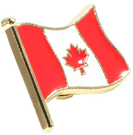 Kreative Brosche mit Nationalflagge, Robuste Legierung, Rot
