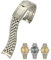 KDEGK 316L Edelstahl-Armband, 20 mm, passend für Rolex Datejust Oyster Perpetual 36 mm, Zifferblatt-Armband, Silber, Gold