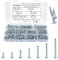 FandWay 140Pcs Self Tapping Screws for Metal,M4.2 Self Drilling Screws for Steel,Wafer Head Tek Screw,Modified Truss Head Sheet Metal Screw Galvanized for MetalWork Aluminum Wood Plastics.