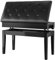 Klavierhocker Höhenverstellbar 2 Personen, Klavierstuhl mit Stauraum, Klavierbank 73x35x48-58CM, Klavierbank mit PU Lederkissen, Klavier Hocker bis 200KG Belastbar, Klavierhockerbeine 4PCS, Schwarz