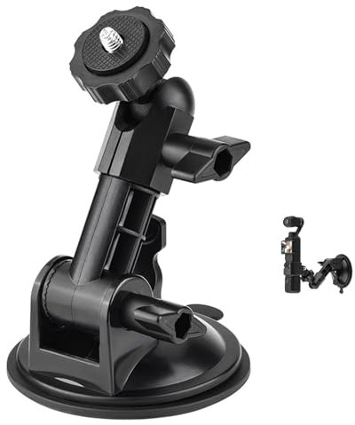 aiyraa Supporto per auto a ventosa per DJI Osmo Pocket 3, supporto parabrezza auto per DJI Osmo Pocket 3, compatibile con GoPro, Insta360, testa a sfera girevole a 360°