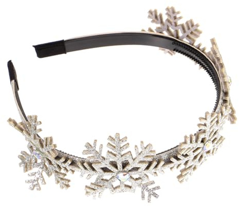 Schneeflocken Haarband Silber Kunststoff Haarschmuck Geschenkideen | Komfortabel zu Tragen, Sanft zur Kopfhaut, für Mädchen und Cosplayer Weihnachten Mottoparty
