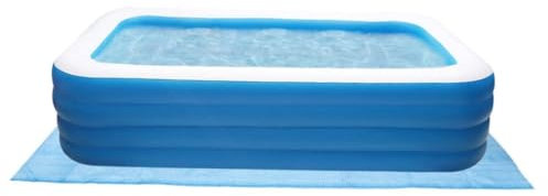 Yardwe Schwimmbadabdeckung wasserdichte Poolfolie Blasenabdeckung Uv-beständig Outdoor Poolabdeckung Gegen Laub Und