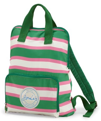 Joules Resort Stripe Travel Collection, Rosa/Grün, grün/pink, Backpack