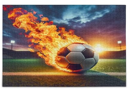 Fußball-Puzzle, Feuerholz, 500 Teile, 50 x 37 cm