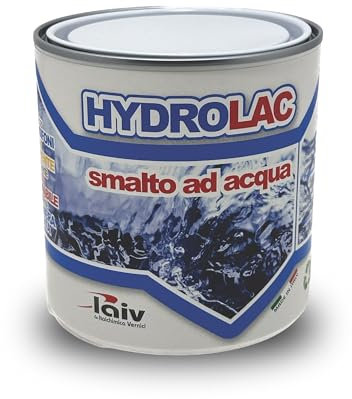 Smalto Acrilico all'Acqua per Interni ed Esterni – 2,5 LITRI - Inodore, Rapida Essiccazione, Non Infiammabile – Uso Professionale Ecologico - Hydrolac - Bianco Satinato
