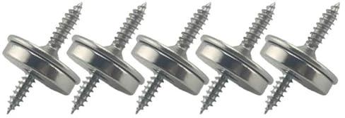 Honseadek Silver Kitchen Pull Mechanism Cabinet Catch Magnetic Door Chrome 5 Sets Cupboard Latch