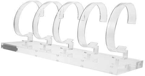 NUOBESTY Transparenter für Acryl Uhrenständer Schreibtisch Einzelhandel | Schmuckständer, Leichtes Design, zur Präsentation von Armbandzubehör und Bracket, für Fotoaufnahmen und Zuhause