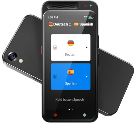 Sprachübersetzer Gerät Kein WiFi Benötigt,Upgraded ChatGpt AI Übersetzer Zwei-Wege-Echtzeit Übersetzer mit 138+ Sprachen Offline&Aufnahme&Foto＆Textübersetzung für Business Learning Travel