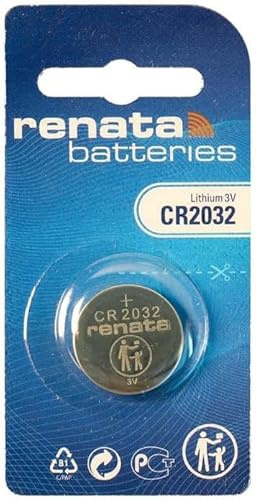 Renata CR2032 Batería de Litio Tipo Botón, 3V, 1 Pieza