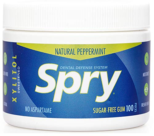 Spry Natural Xylitol Chewing Gum - Peppermint, 100 Count - Pack of 1