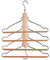 Zeller 17122 Mehrfach-Kleiderbügel 40 x 41 cm, Buche/Metall, beige, ca. 40 x 41 cm